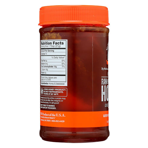 16 (Pack 6) Nature Nate's Pure, Raw & Unfiltered Classic Honey With Comb, Gluten Free, Ounces
