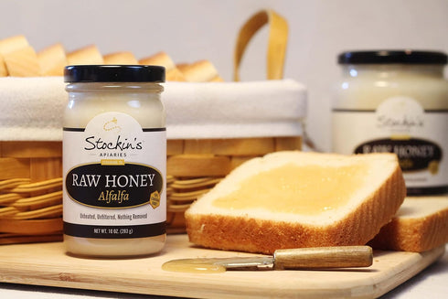 Stockin's Apiaries 35.2 Oz. Raw Alfalfa Honey, Unheated, Unfiltered, & Nutritious