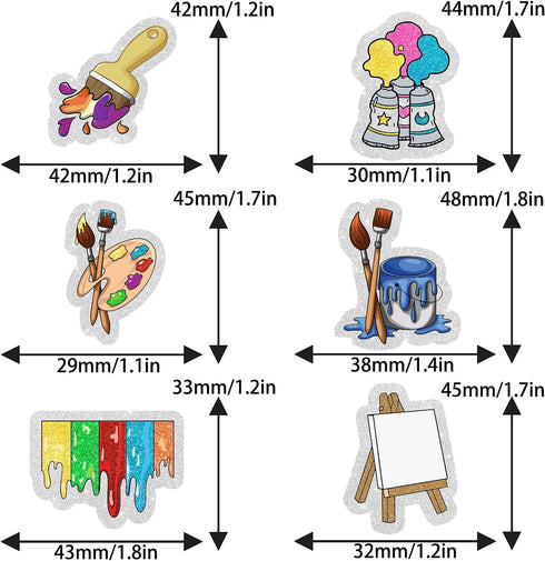 Slime Cupcake Toppers 18 pcs - Painting Themed Art Happy Birthday Decor for Boy Girl Party Supplies