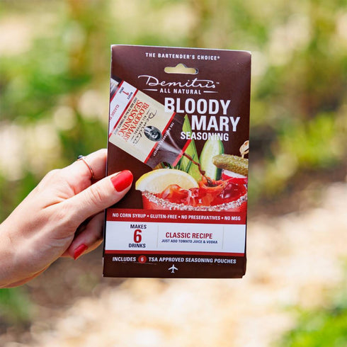Demitri's Bloody Mary Seasoning Classic Recipe - Concentrated Drink Mixer, 0.5oz Single Serve Pouches