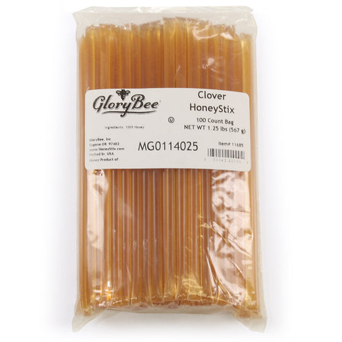 100 1.20 GloryBee Piece Honey Stix Bag, Clover Blossom, Pound