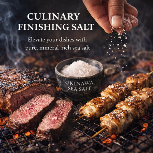 Generic 2000m 500g Okinawa Sea Salt Premium Natural Sea Salt Made from Pure Seawater Off Itoman Subtly Sweet