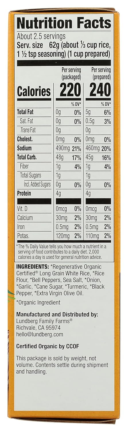 6 Lundberg Family Farms, Mix Rice Whole Grain Yellow Organic, Ounce