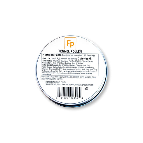 1.2 oz Spiceology Fennel Pollen Sweet & Aromatic Wild-Harvested Spice with Notes of Licorice Gourmet Finishing Spice