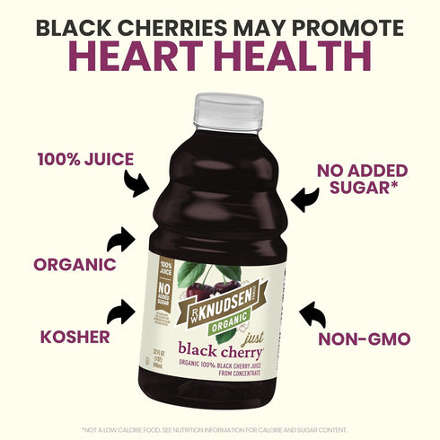 32 oz (Pack 1) R.W. Knudsen Organic Just Black Cherry from Concentrate, fl