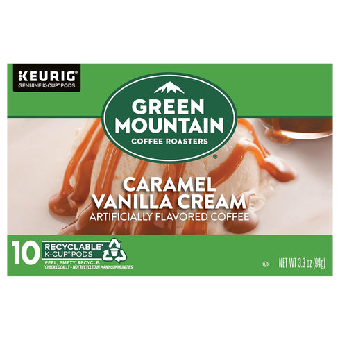 Green Mountain Coffee Roasters Caramel Vanilla Cream Keurig K-Cup Coffee, 10 ct