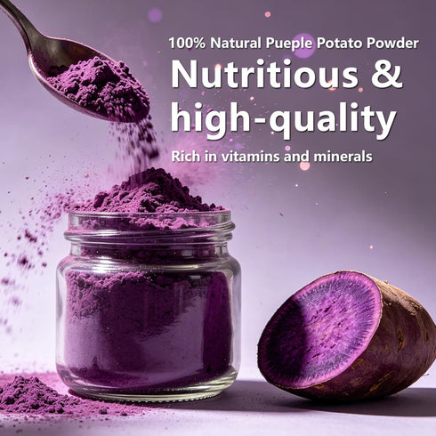 WGENGWU Premium Purple Sweet Potatoes & Ube Powder, Natural Ube Extract, Ultra-Fine Easy Dissolve Powder, Ideal