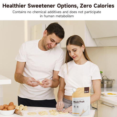(1 lb Pack 3) SPICEEL Monk Fruit Sweetener with Allulose - White Sugar Substitute, Coffee, Tea, without Erythritol