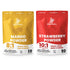 Jungle Powders Fruit Bundle: Freeze-Dried Mango Powder 5oz Bag & Strawberry Powder