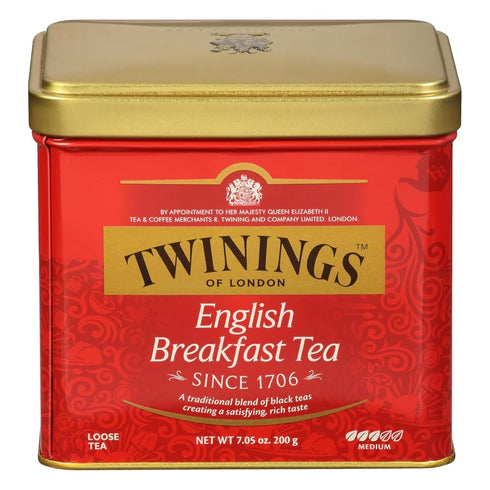 Twinings English Breakfast Loose Tea Tin, 7.05 Ounce Tin (Pack of 1),