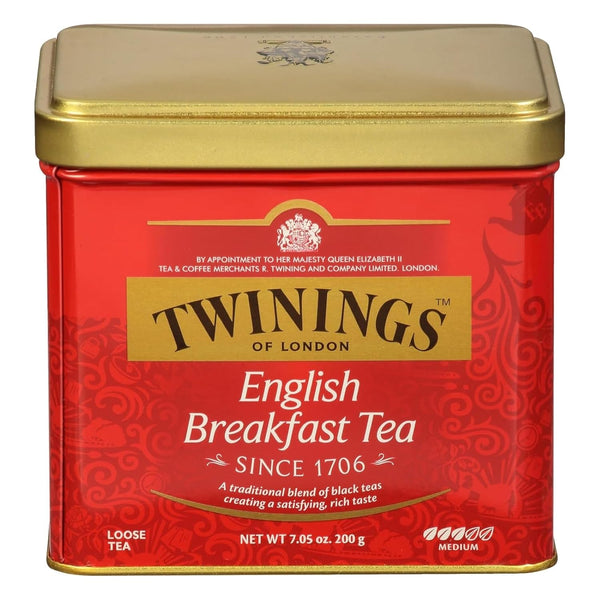 Twinings English Breakfast Loose Tea Tin, 7.05 Ounce Tin (Pack of 1),