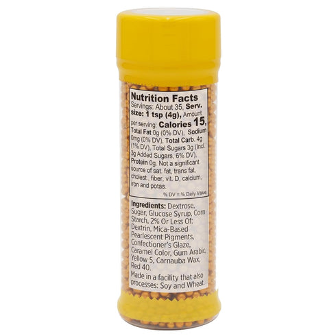 141 Wilton Sugar Pearls, gram, Gold, Non Toxic