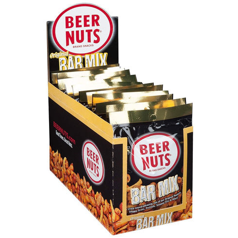 BEER NUTS Original Bar Mix Snack Pack, Pretzels, Cheese Stix, Sesame Stix