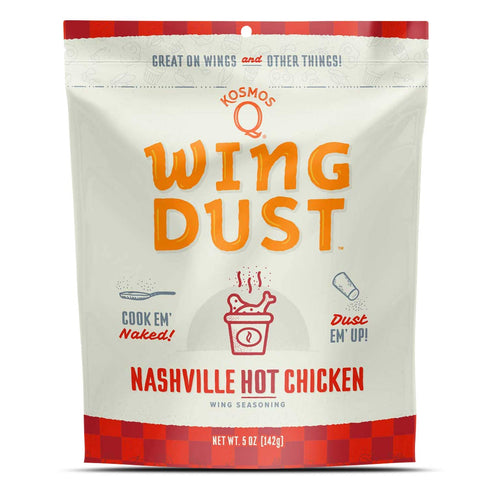 Kosmos Q Nashville Hot Chicken Seasoning Wing Dust, Savory & Spicy Chicken Seasoning for Wings, Fries, Popcorn, Dips, 5