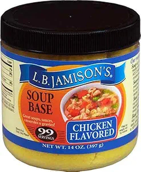 L.B. Jamison's Chicken Flavored Soup Base, 2-Pack 14 oz. Jars