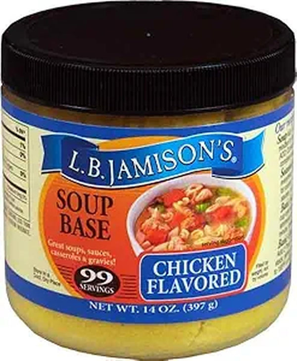 L.B. Jamison's Chicken Flavored Soup Base, 2-Pack 14 oz. Jars