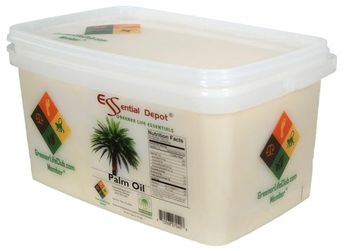 7 lbs 1 Essential Depot Palm Oil - RSPO Certified - Sustainable - Food Grade - Not Hydrogenated - in a Gallon Pail