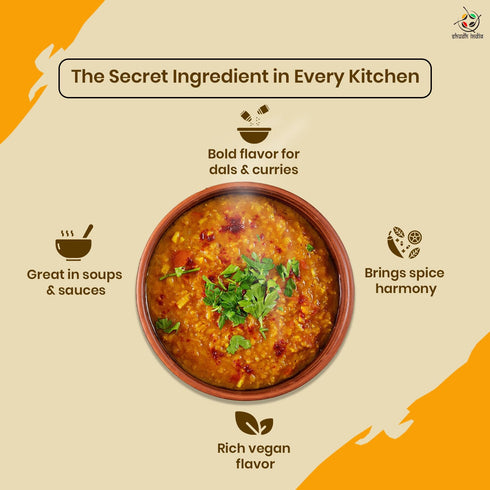 Shudh India Asafoetida (Hing) Powder, 100% Pure, Salt Free, No Added Preservatives, 1.44oz Ground Asafetida for Cooking