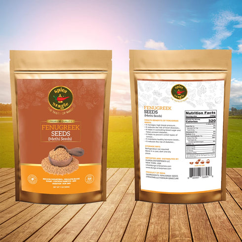Spice Magic Whole Spices - 100% Pure, Aromatic & Natural, Gluten-Free, Non-GMO, Indian Origin (Fenugreek Seeds)