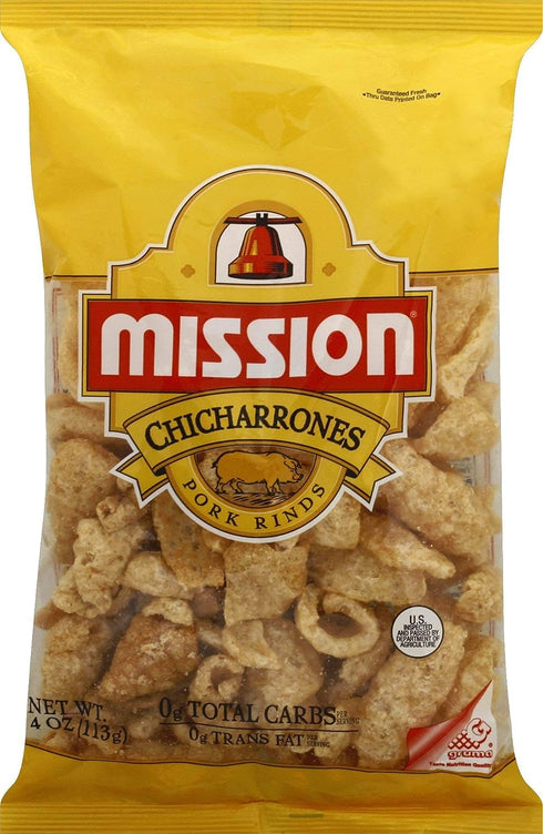 Generic Mission Chicharrones Pork Rinds 4 oz. (Pack of 6)