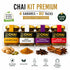 Balboa 80 4 Set Chai Kit by Spices Servings Premium Flavors Caffeine-Free & Sugar-Free Natural Masala Chai Powder
