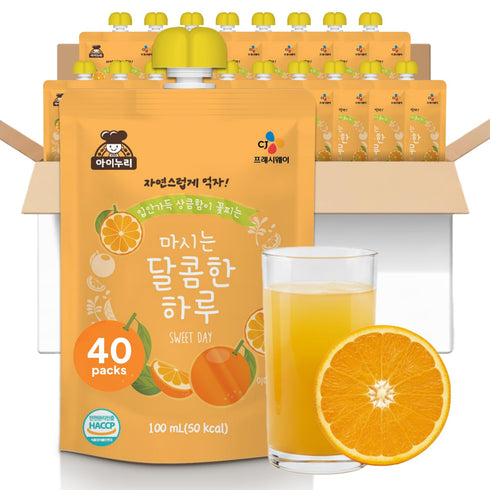 Korean Food CJ Freshway Orange & Tangerine Juice Drink 3.38 fl oz