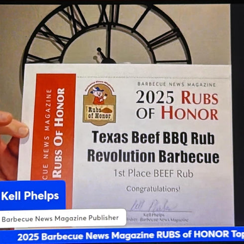 2025 1st Texas Beef BBQ Rub Rubs of Honor Place Beef Rub Award-Winning Brisket Rub & Steak