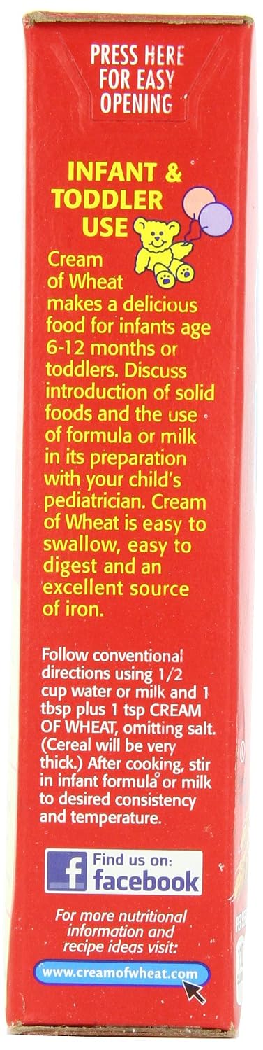 Cream of Wheat 2 1/2 28 (Pack 4) Stove Top Hot Cereal, Original, Minute Cook Time, Ounce