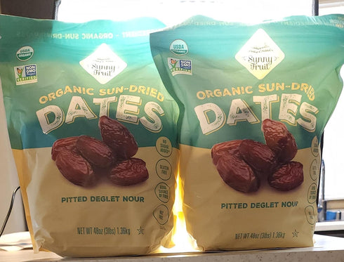 Generic Organic Sun-Dried Dates, Pitted Deglet Nour, Gluten Free, No sugar added 48