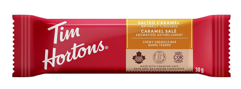 5 Count, Tim Hortons Salted Caramel Granola Bars, Peanut Free, Imported from Canada}