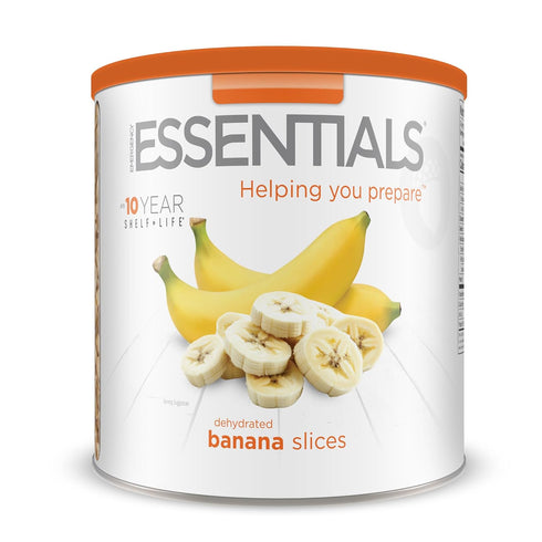 Emergency Essentials, Dehydrated Banana Slices, Emergency Food Supplies, 10-Year Shelf Life, 24