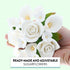 Global Sugar Art Calla Lily and Peace Rose Sugar Flower Bouquet, White Wedding Cake Topper by Chef Alan Tetreault
