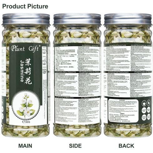 Plant Gift -3 0g/1.05oz 100% Dried Jasmine Flowers - Natural Jasmine Tea Edible Flowers - Pure Jasmine Buds Loose Leaf