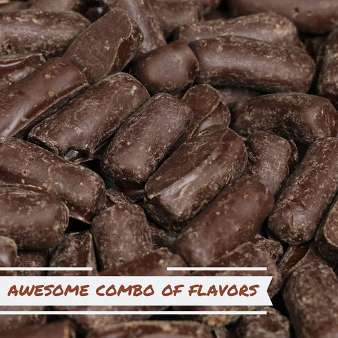 5 lbs Chocolate Covered Strawberry Licorice Bits by Its Delish, Bag Bulk | Strawberry Licorice Bites Coated in Dark