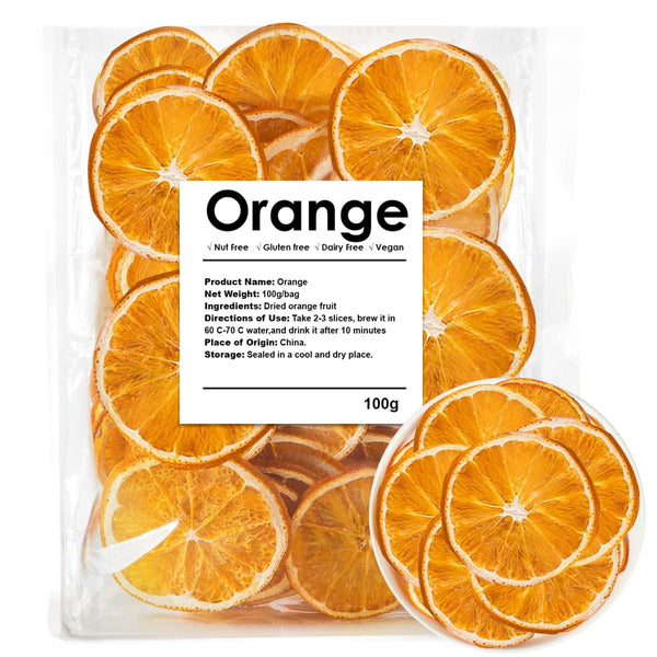 Dehydrated Dried Oranges For Cocktails, Dried Orange Slices3.52oz/100g, No Sugar Added Fruit