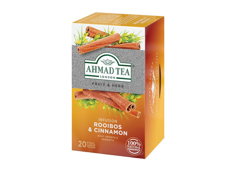 Ahmad Tea Rooibos & Cinnamon Tea Infusion, 30G, 20 Count