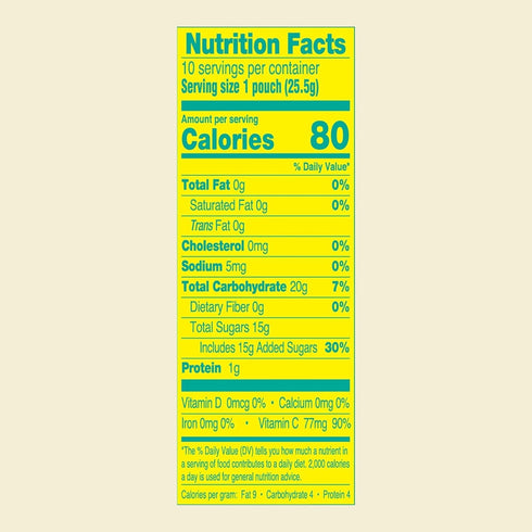 10 10 0.9oz 100 0.9oz Gummy AriZona Fruit Snacks, Sour Lemonade - Boxes of ct. Bags (Total ct. Bags) - Gluten Free