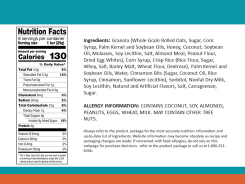 48-1.0 OZ (6 Sunbelt Bakery Snickerdoodle Chewy Granola Bars, Bars Boxes)