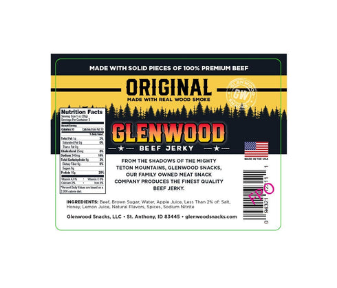 Glenwood Snacks 10oz 100% Glenwood Jerky Beef Jerky (ORIGINAL)