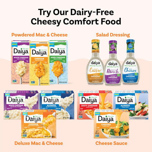 8.36 oz (Pack 6) Daiya Dairy Free Creamy Caesar Salad Dressing, Gluten Free Plant Based Condiment, Vegan Dipping Sauce