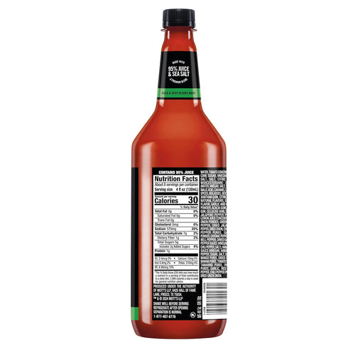 Mr & Mrs T 1 (Pack 4), Bold & Spicy Bloody Mary Mix, L bottle of Spicy Cocktail Juice Mixer, Bold Flavors, Perfect