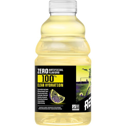 32 oz (Pack 6) R.W. Knudsen Recharge Organic Lemon Sports Drink with Electrolytes, fl