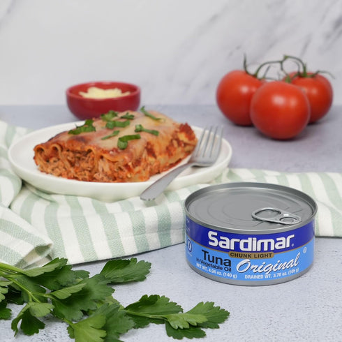 Pack 12 Sardimar Chunk Light Tuna ( Original - of ) - Ready to eat meals in can