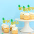 Ercadio 24 Pack Pineapple Cupcake Toppers - Glitter Pineapple 1st Birthday Cupcake Picks for Hawaii Luau Tropical Party