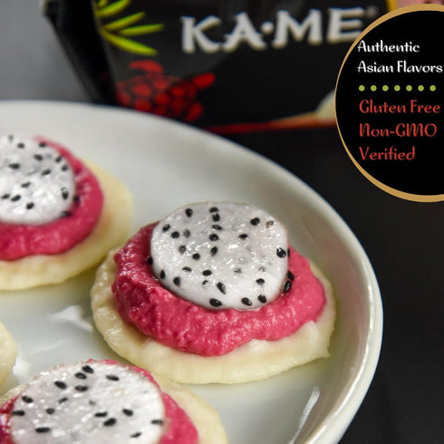 (Pack 12) Ka-Me Rice Crackers Gluten Free And Non GMO Verified - Black Sesame & Soy