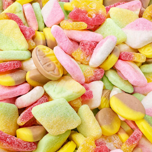 Gummies (1 lb) Swedish Bubs Candy Mix Sour & Sweet Swedish | Banana Toffee, Tutti Frutti, Lemon Raspberry & Strawberry