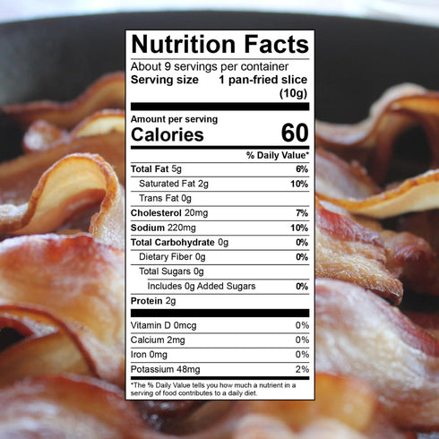 Wellshire Farms 8 oz Organic Uncured Bacon Made from Organic Pork with Sea Salt & Celery Powder, No Nitrates