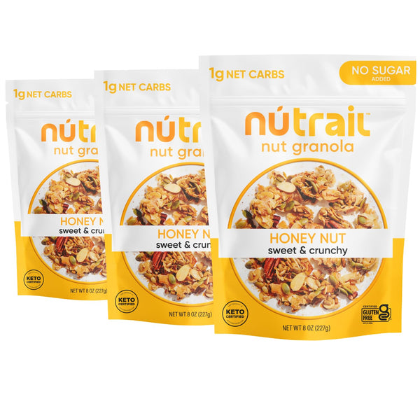NuTrail Nut Granola Cereal, Honey Nut, No Sugar Added, Keto, Low Carb,