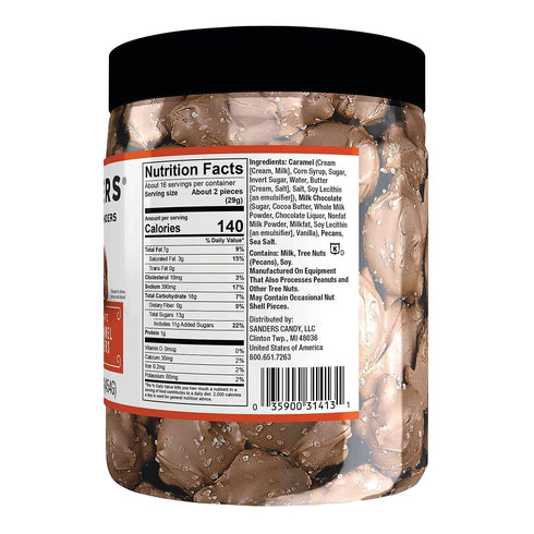 16 oz Sanders Milk Chocolate Sea Salt Caramel Pecan Clusters - Tub