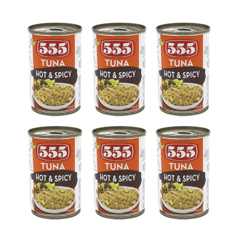 555 Canned Tuna Flakes 6 Pack (Hot & Spicy)